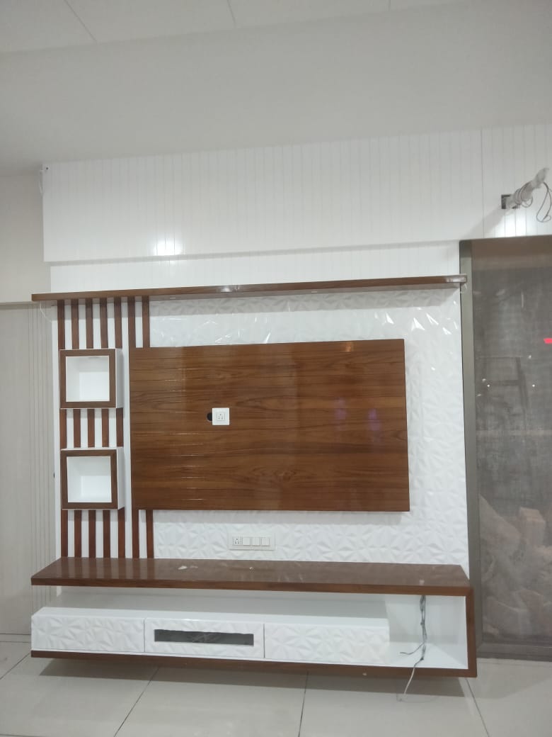 TV Unit - Modern Interior Design Project Vadodara